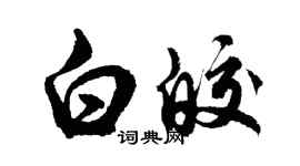 胡问遂白皎行书个性签名怎么写