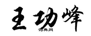 胡问遂王功峰行书个性签名怎么写