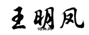 胡问遂王明凤行书个性签名怎么写