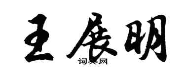 胡问遂王展明行书个性签名怎么写