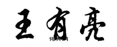 胡问遂王有亮行书个性签名怎么写
