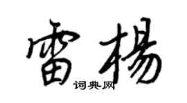 王正良雷杨行书个性签名怎么写