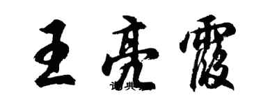 胡问遂王亮霞行书个性签名怎么写