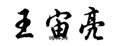 胡问遂王宙亮行书个性签名怎么写