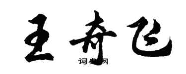 胡问遂王奇飞行书个性签名怎么写