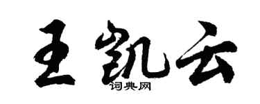 胡问遂王凯云行书个性签名怎么写