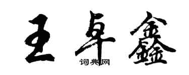 胡问遂王卓鑫行书个性签名怎么写