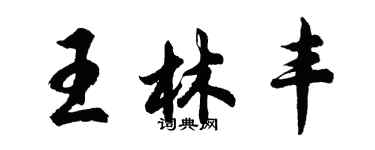 胡问遂王林丰行书个性签名怎么写