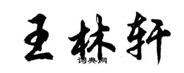 胡问遂王林轩行书个性签名怎么写