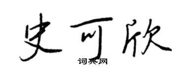 王正良史可欣行书个性签名怎么写