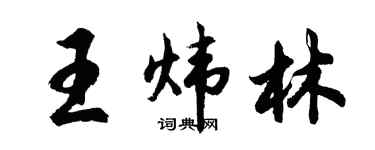 胡问遂王炜林行书个性签名怎么写