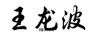胡问遂王龙波行书个性签名怎么写