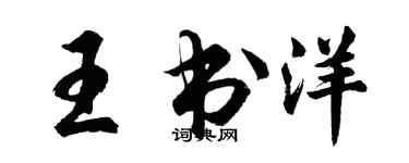 胡问遂王书洋行书个性签名怎么写