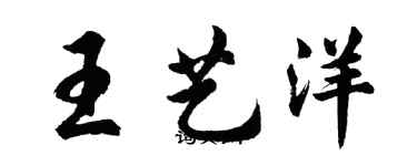 胡问遂王艺洋行书个性签名怎么写