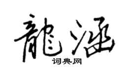 王正良龙涵行书个性签名怎么写