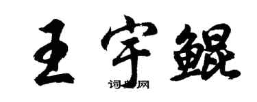 胡问遂王宇鲲行书个性签名怎么写