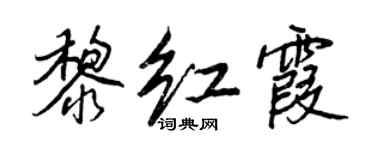 王正良黎红霞行书个性签名怎么写