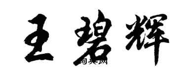 胡问遂王碧辉行书个性签名怎么写