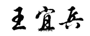 胡问遂王宜兵行书个性签名怎么写