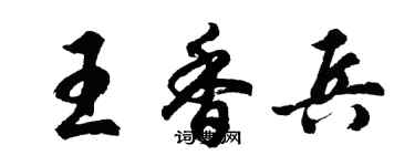 胡问遂王香兵行书个性签名怎么写