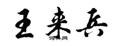 胡问遂王来兵行书个性签名怎么写