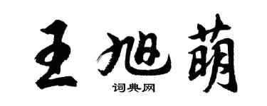 胡问遂王旭萌行书个性签名怎么写