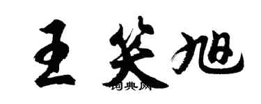 胡问遂王笑旭行书个性签名怎么写