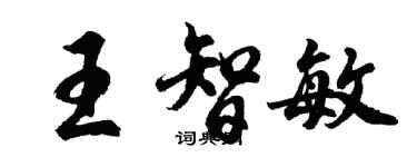 胡问遂王智敏行书个性签名怎么写