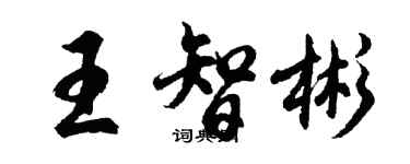 胡问遂王智彬行书个性签名怎么写