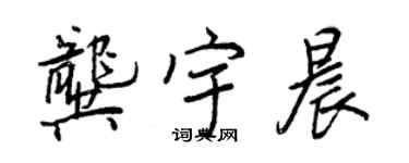 王正良龚宇晨行书个性签名怎么写