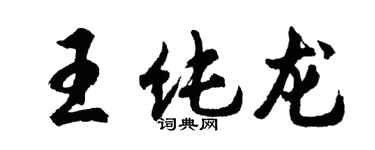 胡问遂王纯龙行书个性签名怎么写