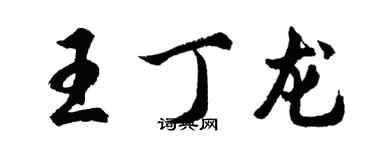 胡问遂王丁龙行书个性签名怎么写