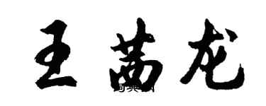 胡问遂王茜龙行书个性签名怎么写