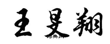 胡问遂王旻翔行书个性签名怎么写