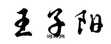 胡问遂王子阳行书个性签名怎么写
