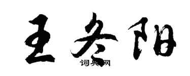 胡问遂王冬阳行书个性签名怎么写