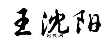 胡问遂王沈阳行书个性签名怎么写