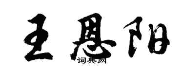 胡问遂王恩阳行书个性签名怎么写