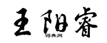 胡问遂王阳睿行书个性签名怎么写