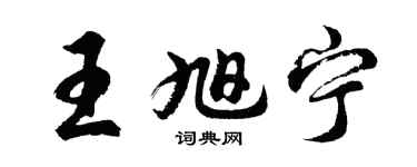 胡问遂王旭宁行书个性签名怎么写