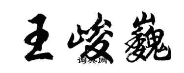 胡问遂王峻巍行书个性签名怎么写