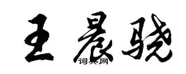 胡问遂王晨骁行书个性签名怎么写