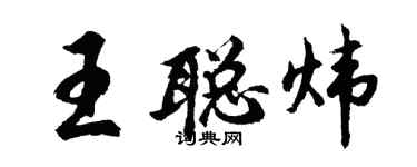 胡问遂王聪炜行书个性签名怎么写