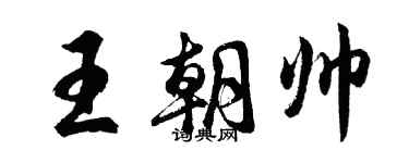 胡问遂王朝帅行书个性签名怎么写