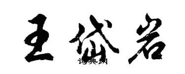 胡问遂王岱岩行书个性签名怎么写