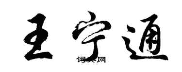 胡问遂王宁通行书个性签名怎么写