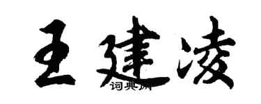 胡问遂王建凌行书个性签名怎么写