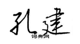 王正良孔建行书个性签名怎么写