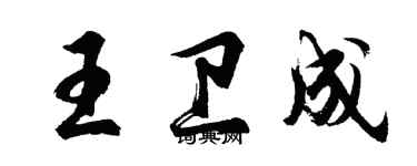 胡问遂王卫成行书个性签名怎么写