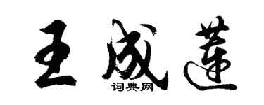 胡问遂王成莲行书个性签名怎么写